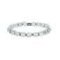Preview: white/yellow crystal moonlight antique silver - Cubes - Konplott bracelet